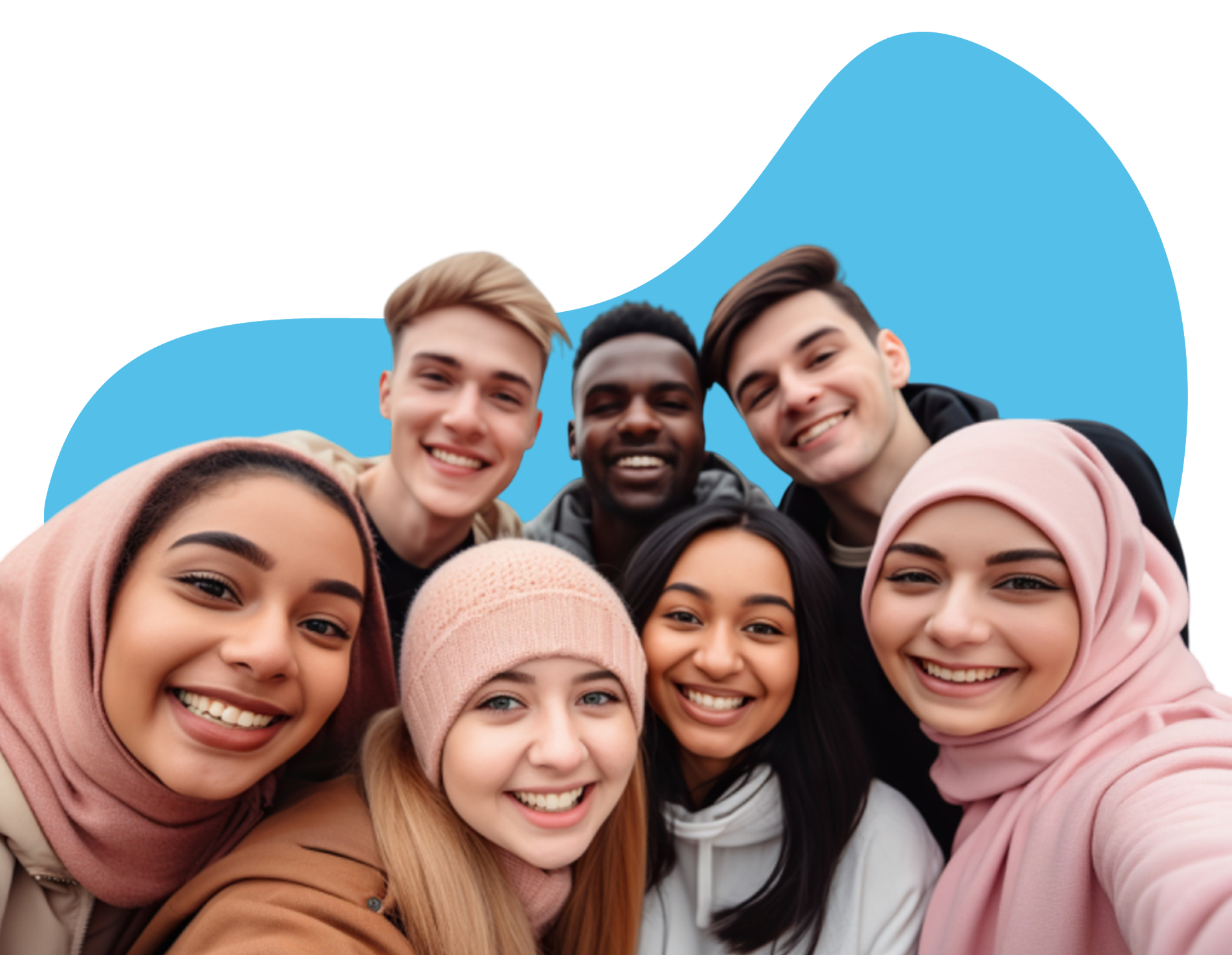 Happy group of people